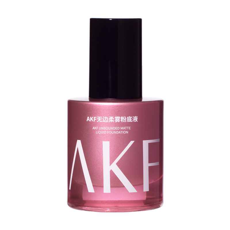 屈臣氏AKF无边柔雾粉底液50g 防水控油持妆遮瑕不暗沉象牙白