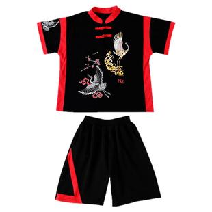 男童唐装汉服夏装服装儿童民族衣服男孩套装帅气衣服中式国风短袖