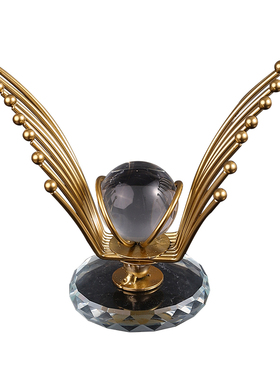 轻奢透明水晶球摆件高档装饰品