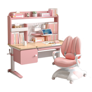 坐得正儿童学习桌书桌写字桌椅套装纠姿小学生女孩可升降家用课桌