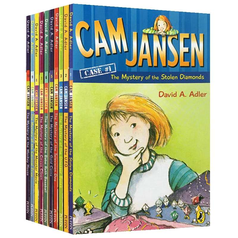 侦探故事1-10套装 英文原版小说 Cam Jansen 少女侦探简森 英文版进口原版英语初级桥梁章节书 儿童分级读物书籍 David Adler