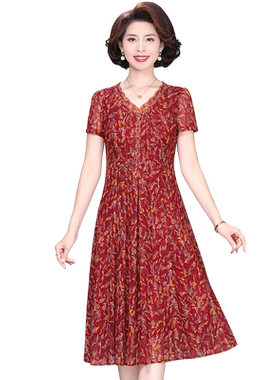 洋气妈妈中年夏款连衣裙