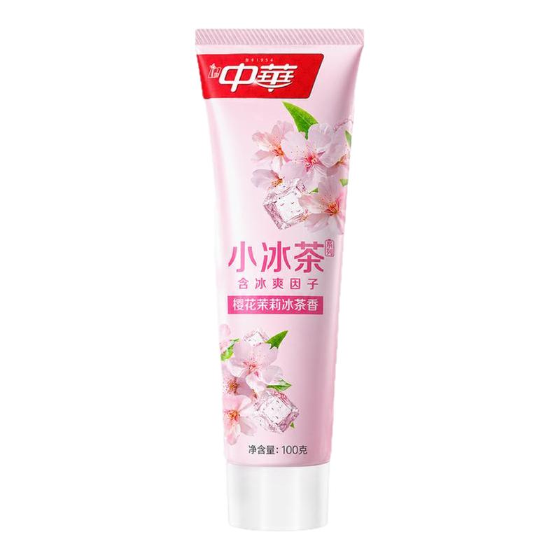 中华牙膏小冰茶樱花茉莉香清新口气含氟护齿口腔清洁清新口气净白