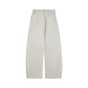 嘿马七作日系复古春宽松休闲裤男水洗做旧暗格纹弯刀裤阔腿长裤子