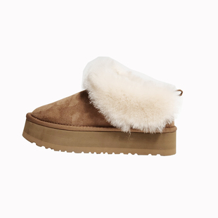 【benefanfan】兔兔耳朵羊皮毛一体厚底雪地靴冬季保暖毛毛鞋