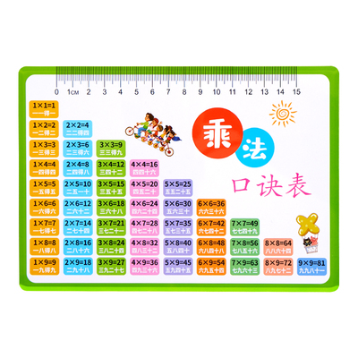 六品堂小学生卡片乘法口诀