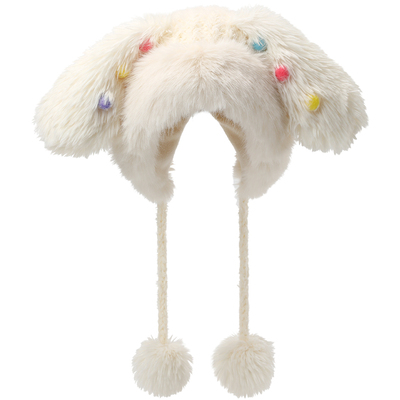 畹町长耳朵毛绒帽护耳帽