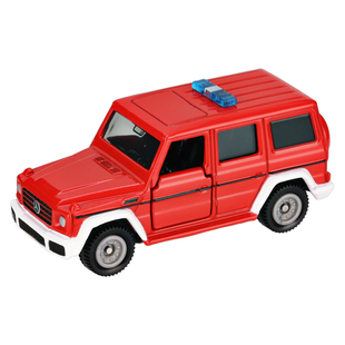 TOMY多美卡日本合金车模红白盒63号奔驰 大G消防指挥车玩具小汽车