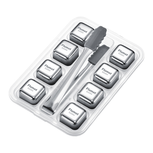 【自营】德国304不锈钢冰块模具冰酒石制冰盒速冻实心金属铁冰粒