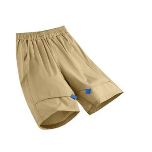 史努比男童短裤夏季外穿2026新款中裤男孩五分裤儿童薄款速干裤子