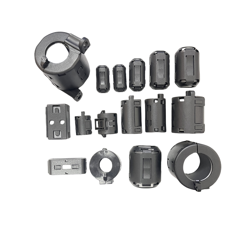 镍锌磁环滤波抗干扰带磁芯屏蔽干扰器消磁环卡扣式高频滤波磁环