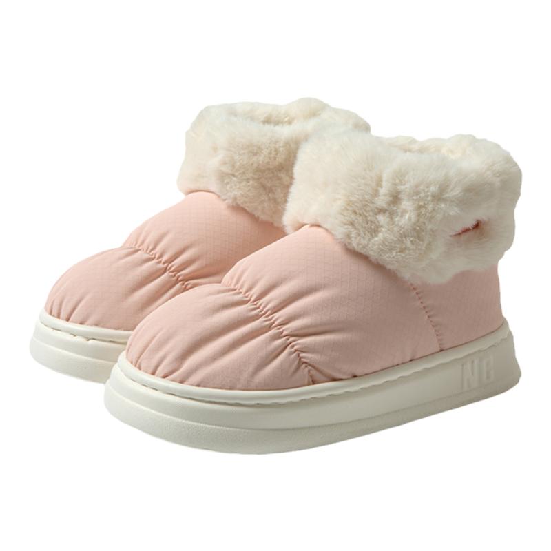防水外穿棉拖鞋女秋冬2023新款室内居家厚底保暖情侣毛绒高帮棉鞋