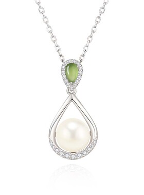 【中国黄金】珍珠纯银项链送妈妈