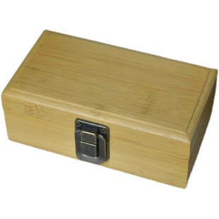 涵青堂 竹制翻盖印章盒礼盒小清新私章闲章名章收纳盒 可定制Logo