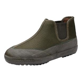 强人3515冬季加绒高帮解放鞋男女款工作干活农田鞋工地劳保帆布鞋