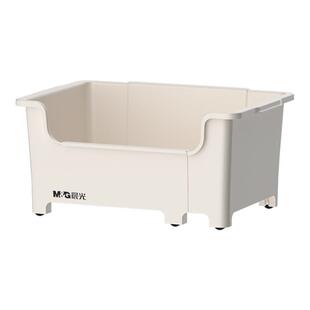 晨光书箱学生书本收纳箱可伸缩初中学校桌边书架高中生桌下放书带轮可移动教室用课桌旁置物架神器立书袋挂袋