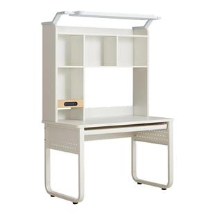 林氏木业儿童学习桌护眼灯一体小孩写字桌学生桌书桌书架2025新款