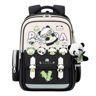 熊猫小学生书包女生一二三年级男孩减负轻便大容量儿童可爱双肩包