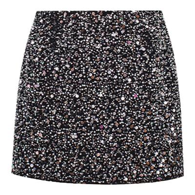 TOP家羊毛钉珠银河满天星半裙