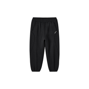 英氏儿童夹棉裤子冬季保暖男童冬装女童秋冬款长裤中大童新款