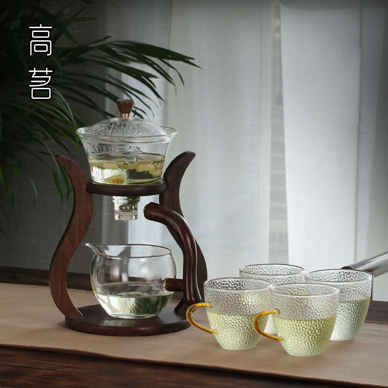 日式玻璃全自动功夫茶具办公室高档懒人磁吸泡茶神器轻奢茶壶套装