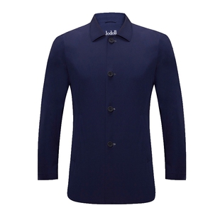 乔顿2025秋冬中长款风衣男士商务休闲单排扣翻领时尚青年外套潮