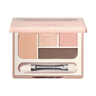 淡颜妈生卧蚕！橘朵四色卧蚕盘眼影眼眉综合盘大地灰粉色高光哑光