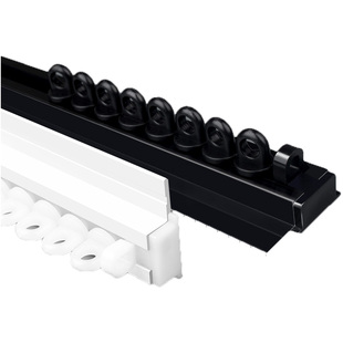 内开窗窗帘轨道单轨双轨超薄轨道窗帘滑轨滑道窗帘杆罗马杆