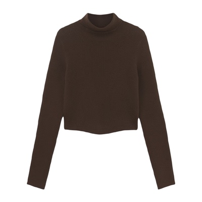 大码慵懒风堆堆领内搭打底衫毛衣