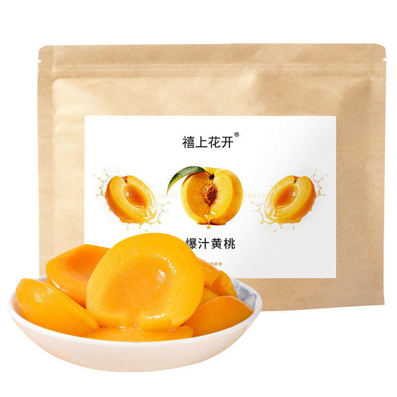禧上花开爆汁黄桃蜜饯类办公室休闲追剧独立包装