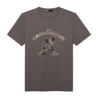 AMK夏季棉质烫钻短袖T恤