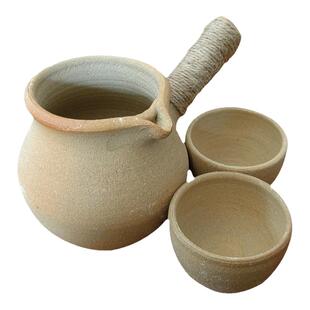 包邮云南粗陶烤茶罐手工侧把仿古煮茶壶土陶公道杯罐罐茶器茶具