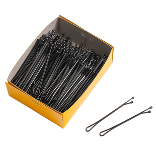 盒装影楼跟妆发夹盘发化妆师专用黑色一字夹加紧小钢夹子刘海发卡