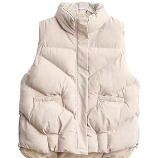 升级款定格锁棉均匀不成坨2023羽绒棉服马甲女秋冬收腰显瘦遮肚子