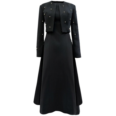 珍珠小西服外套女连衣裙