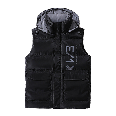 羽绒棉工装马甲男秋冬季加厚外套