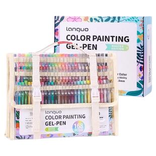 蓝果绘画手账笔大师套装162色（168支）mini丙烯马克笔平替可叠色学生彩色笔美术绘画收纳大容量画画笔中性笔