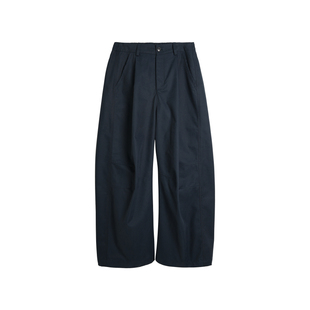 AWT25SS 棉锦混纺挺感 双膝省位斜纹chino宽松四季款休闲长裤