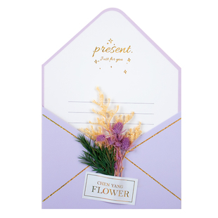 大角色干花贺卡书不尽意创意立体生日卡片水晶盒装婚礼祝福卡小学生教师节送老师留言卡带信封好看贺卡高级感