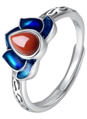 景泰蓝莲花戒指本月新品限时优惠