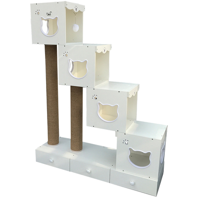 cats猫家具步步高木制猫玩具送垫