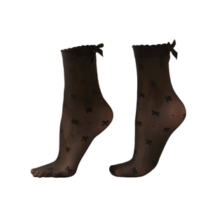 CALZEDONIA卡泽意袜女士时尚蝴蝶结装饰短袜短袜中筒袜DCZ072