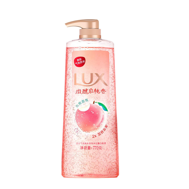 力士气泡爽肤白桃香氛沐浴露