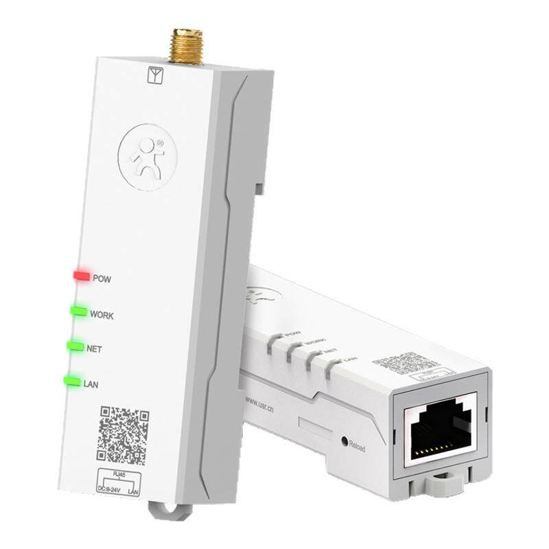 有人4G工业级路由器免插卡异地组网口红小体积Cat4无线全网通企业高速联网模块小尺寸导轨定位孔USR-DR185