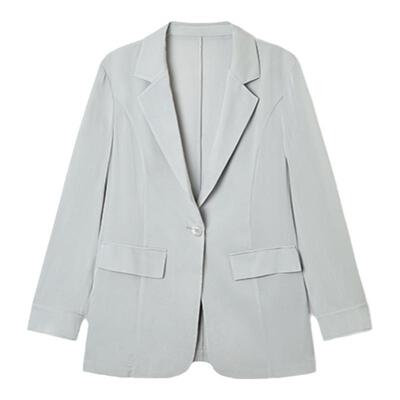 TKYSHOP简约通勤真丝西装外套