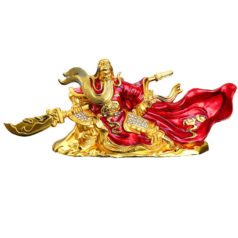 高档大号关公车载战神香水座装饰