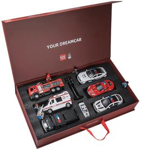 合金玩具车礼盒警车消防车救护车套装男孩小汽车玩具儿童生日礼物