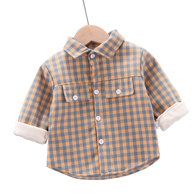 加绒秋冬款宝宝保暖外套打底衫