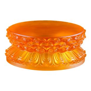 古法琉璃佛像供奉台双层莲花座圆形高底座观音菩萨弥勒佛家用佛堂