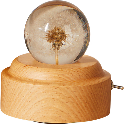 蒲公英水晶球八音盒女生礼物